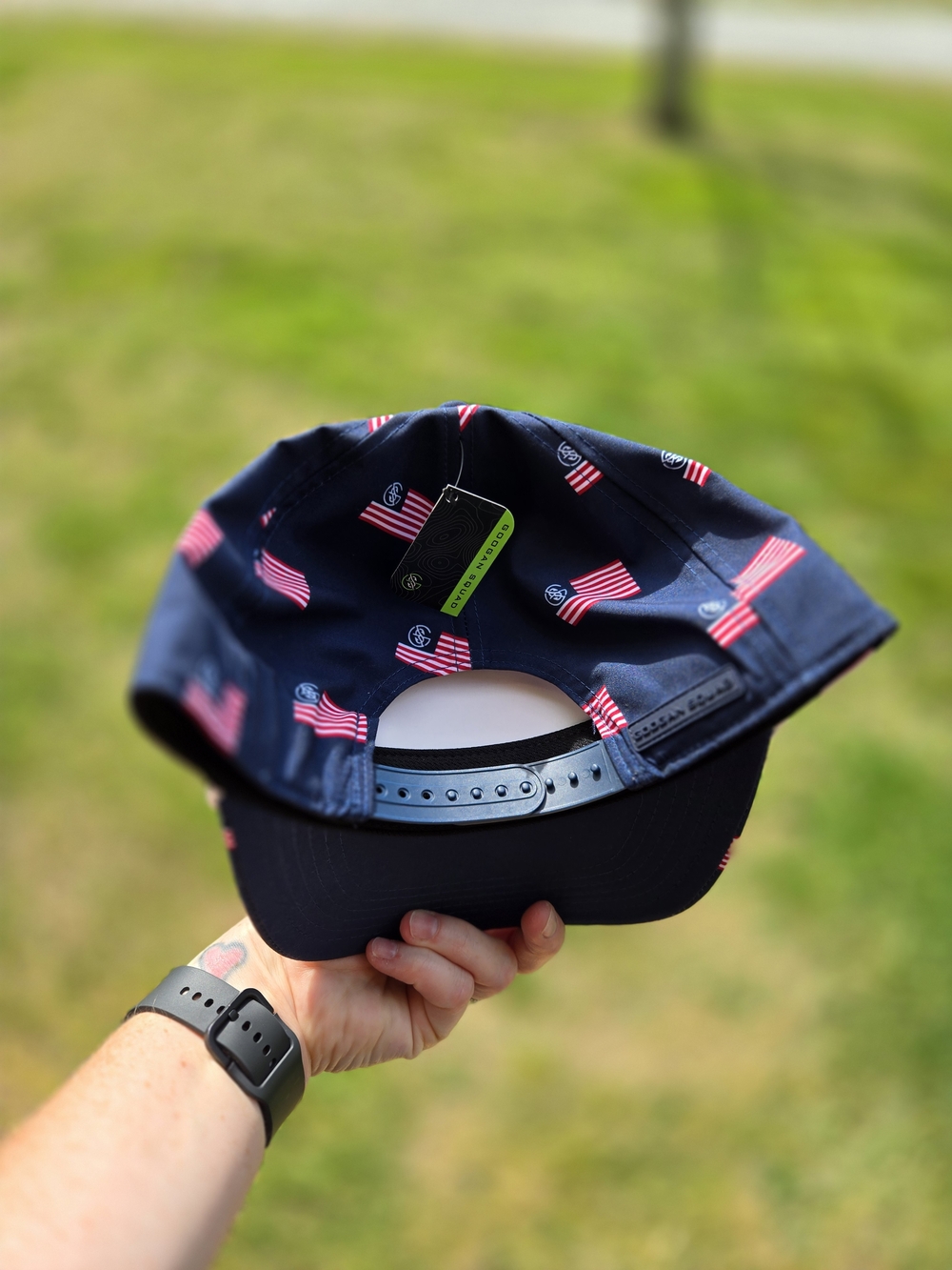 Navy Flag Rope-Trim Baseball Cap - Picture 2 of 2